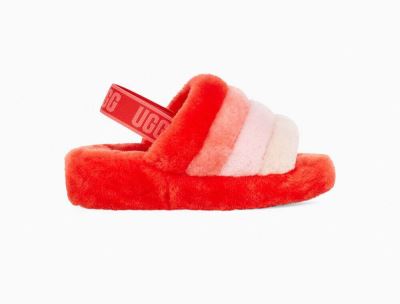 UGG Fluff Yeah Slide Womens Slippers Red - AU 984MI